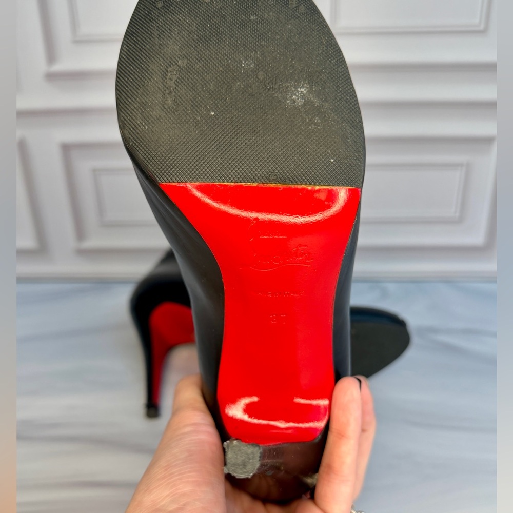 Christian Louboutin Jazz “Catch Me” Black Leather Ankle Booties | Full Set + COA - Picture 7 of 9
